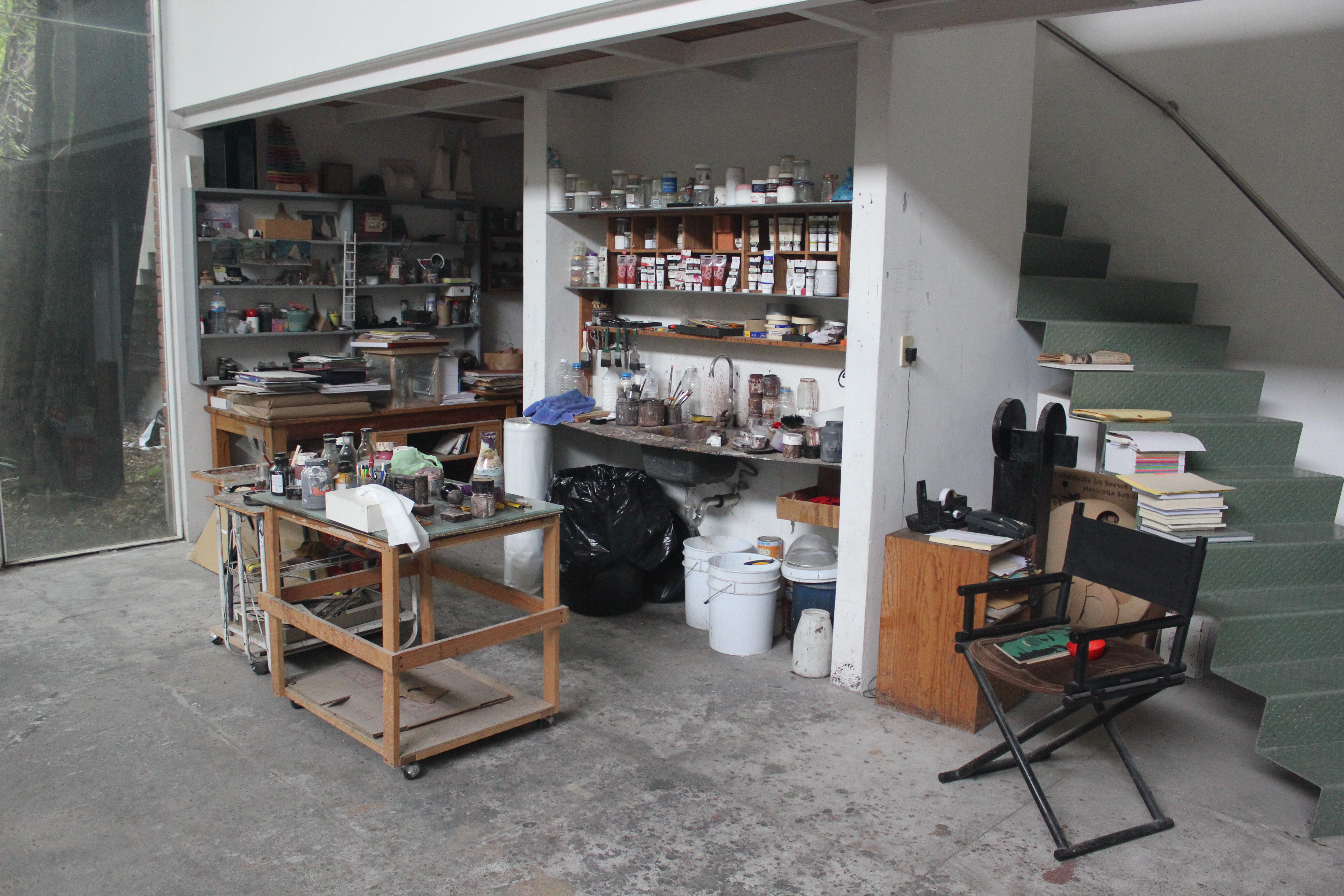 Perspectiva del taller de Vicente Rojo. Foto: Emilio Alvarez